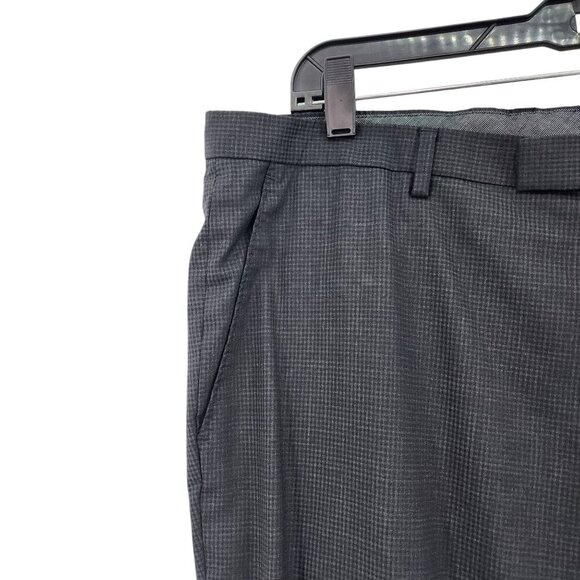 BOSS Hugo Boss Men's 100% Virgin Wool Micro Houndstooth Slim Leg Pants - 40R - Picture 2 of 11